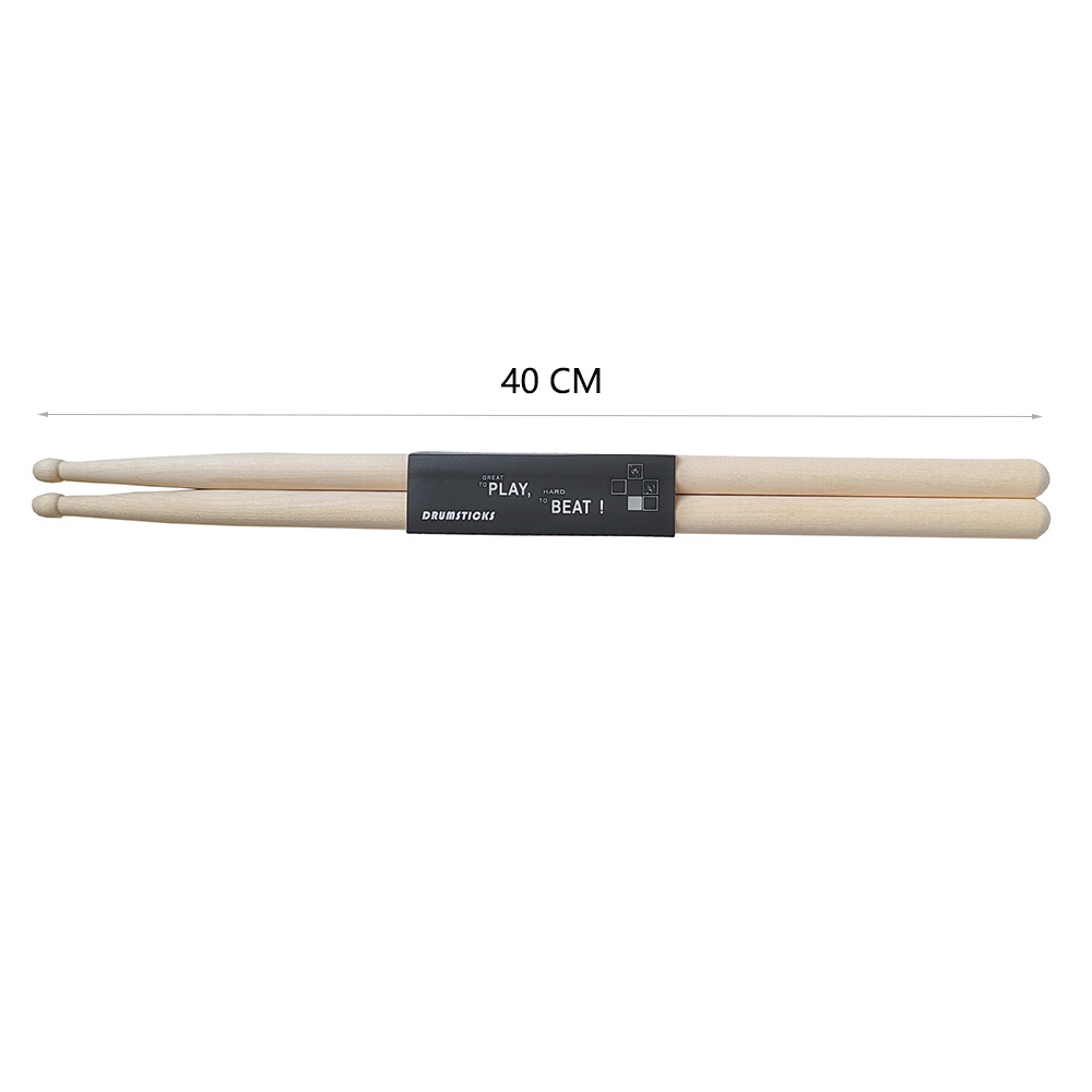 Cross-Border Hot Selling Maple Drum Sticks Drum Set 5A Drumsticks Jazz Drum Durable Wooden Wholesale Practice Drum Sticks for Home Use