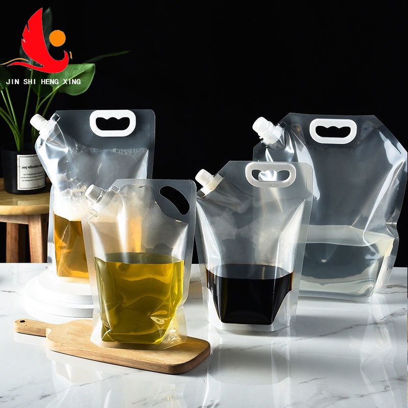 Пакет для упаковки пива с широким носиком, портативный самостоящий пакет для выноса, упаковка для супа из горячего горшка, куриного супа