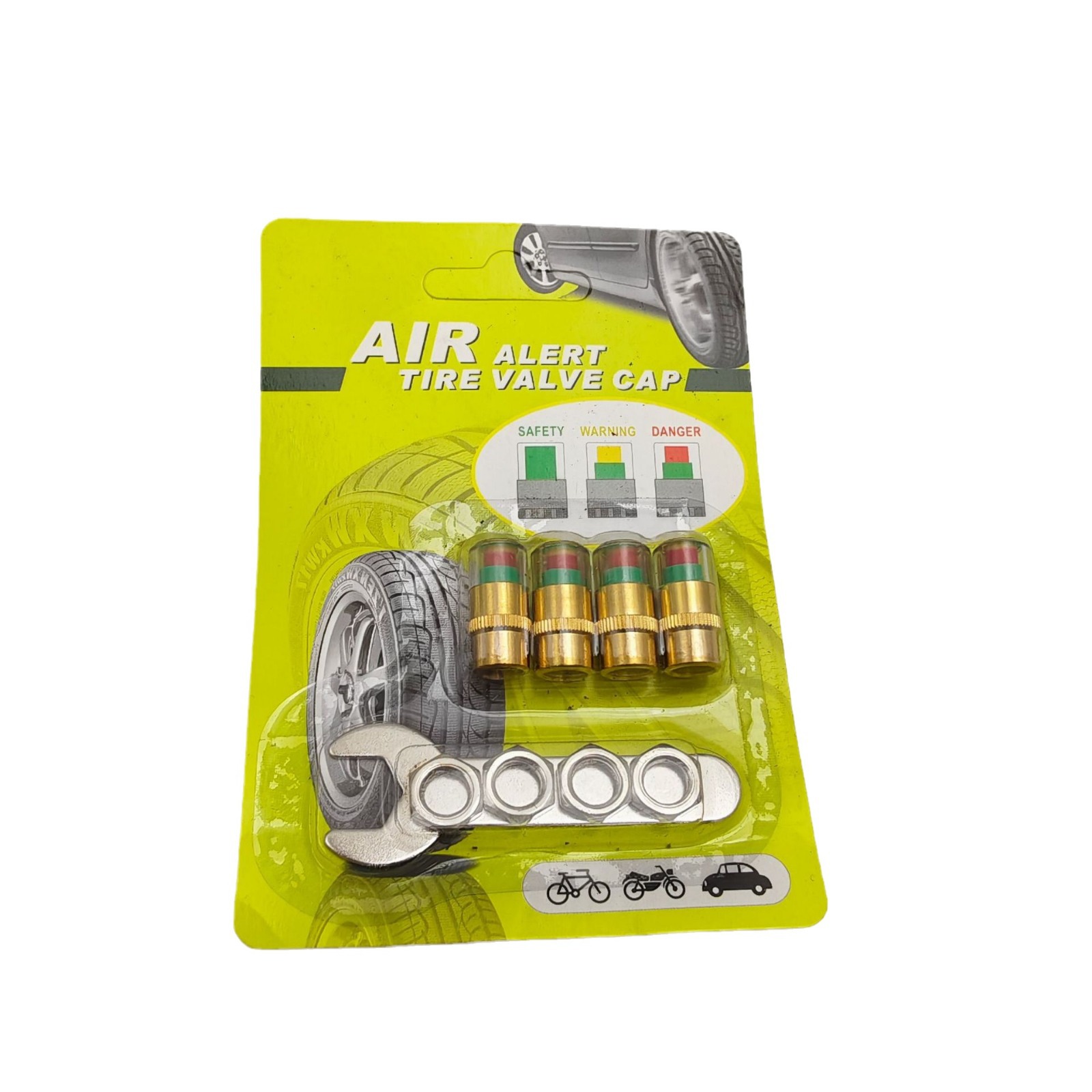 Car Tire Valve Core Cap High-precision Tire Pressure Monitoring Cap Air Pressure Detection Warning Warning Cap Valve Cap Supplies