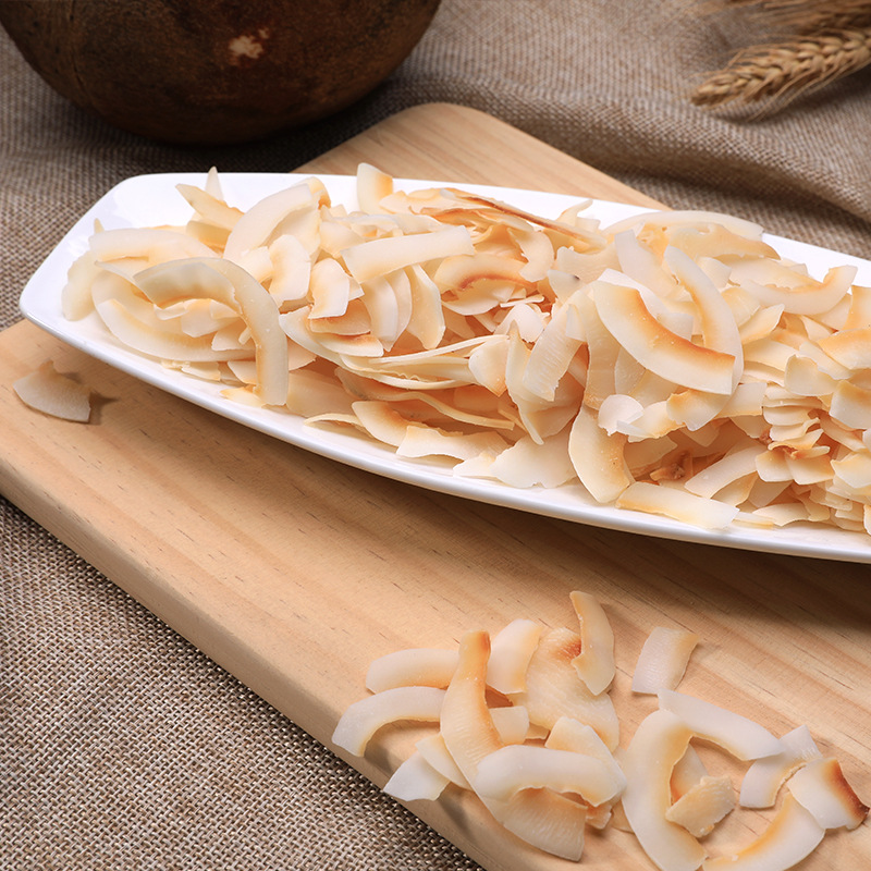 Unsweetened Coconut Crisps, Hainan Specialty, Original Roasted Coconut Crisps, Dried Fruits, Direct Approval from the Source Manufacturer