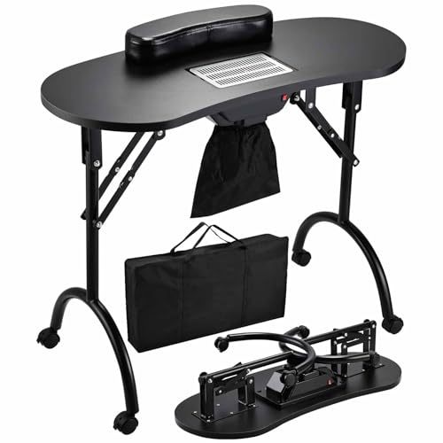 Cross-Border Foldable Manicure Table Portable Manicure Table Street Stall Manicure Table with Makeup Box Drawer Hand Pillow