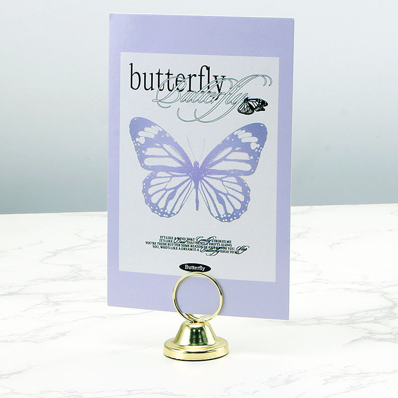 Original Patented New Product Note Holder Three-Round Photo Holder Message Holder Wedding Table Number Plate Desktop Display Ready for Sale