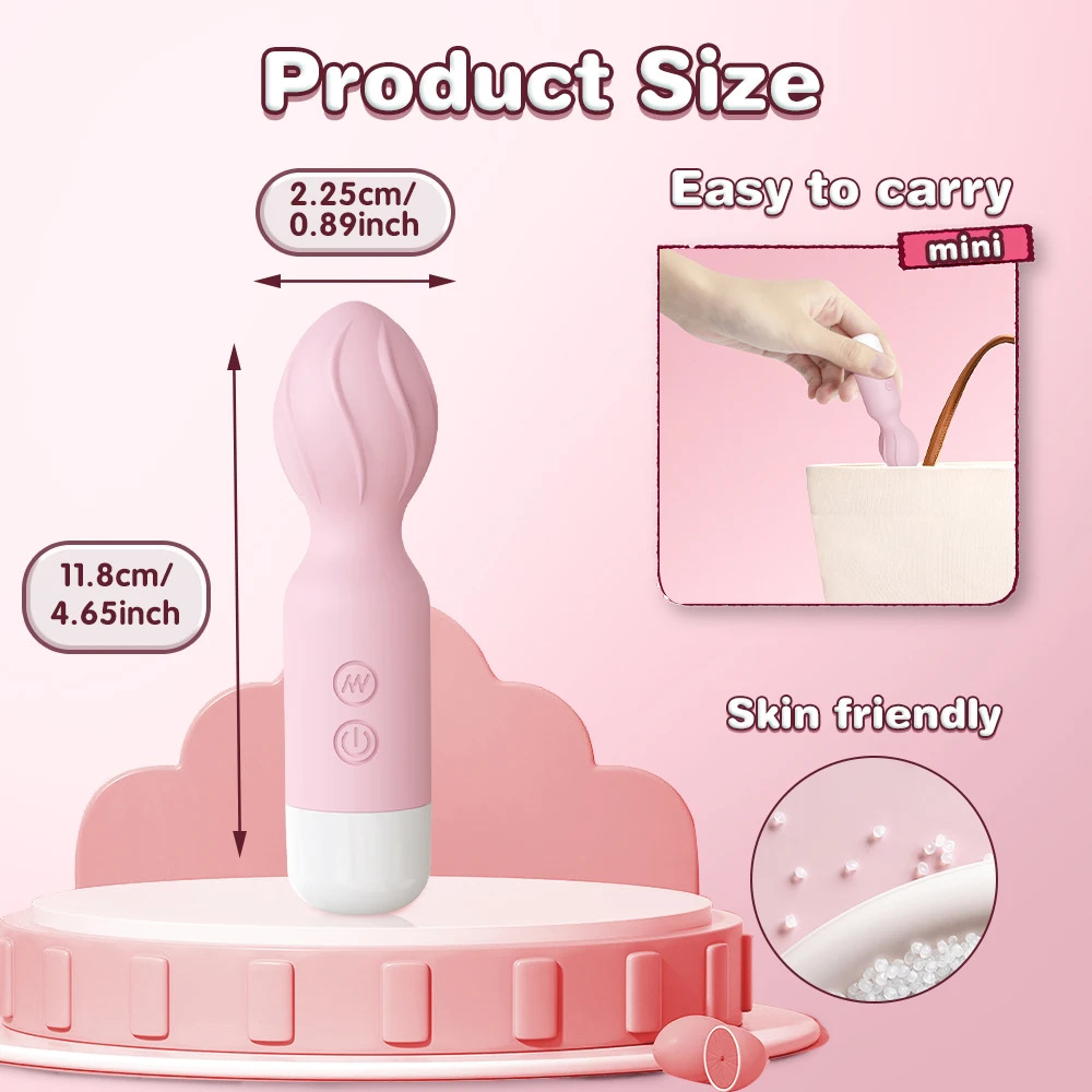 New Rechargeable Ten-Frequency Av Stick Female Masturbation Mini Vibrator Massage Stick Strong Shock Masturbation Device Sex Toy