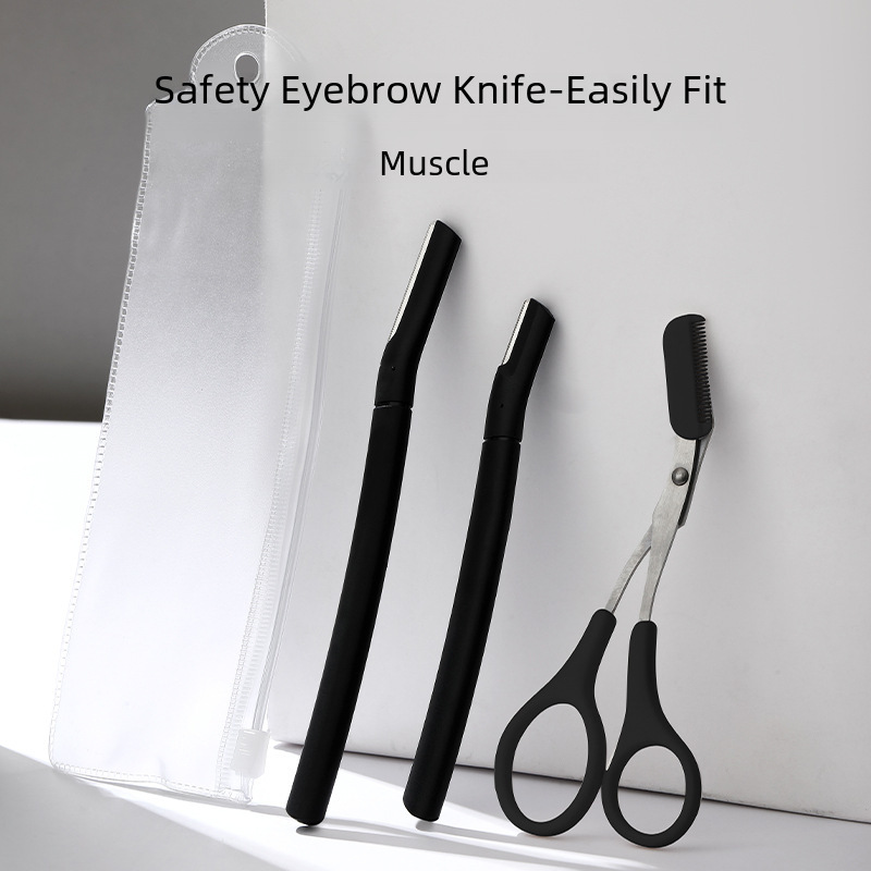 Manufacturer Wholesale 3-Piece Eyebrow Trimmer Set, Safe Macro Eyebrow Razor Razor Tool for Novices