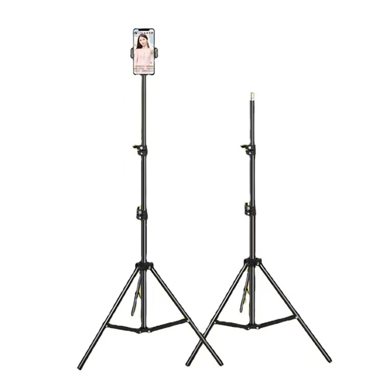 1.6m 2.4m Stand Thermometer Anchor Folding Light Stand Live Photography Floor Standing Photography Triangular Light Stand