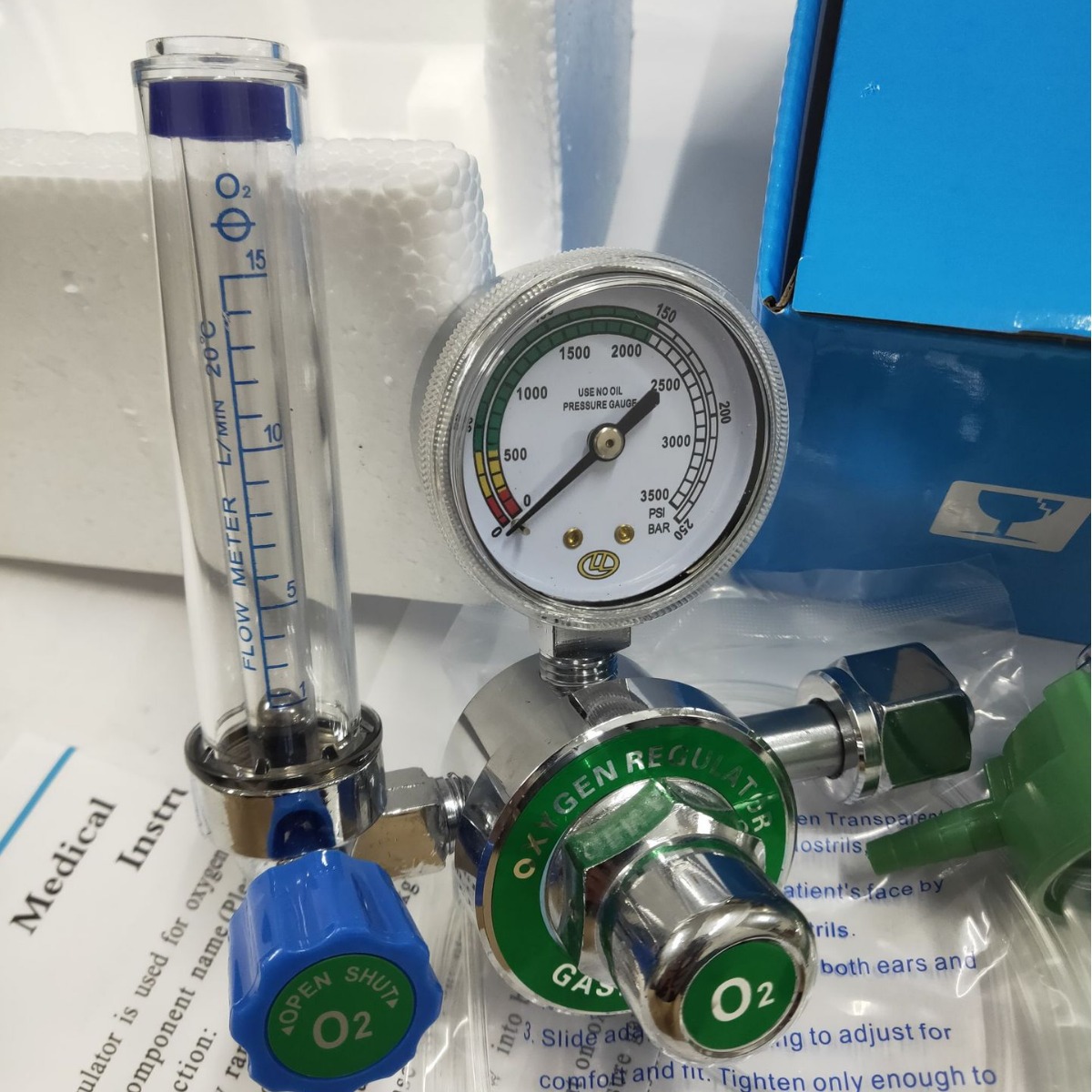 Factory Direct Supply Weixin WX-YQ-02 Oxygen Inhaler Outlet Pressure Reducer Oxygen Meter Pressure Gauge Oxygen Valve