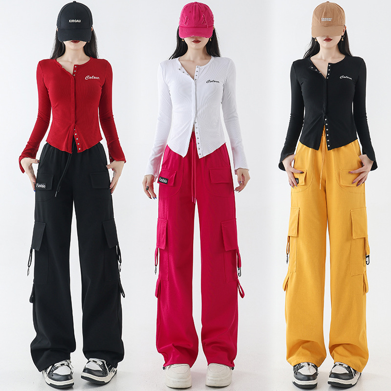 2025 Spring and Summer Square Dance Clothing New Style Street Top Fitness Dancing Exercise Outdoor Group Shuffle Clothing