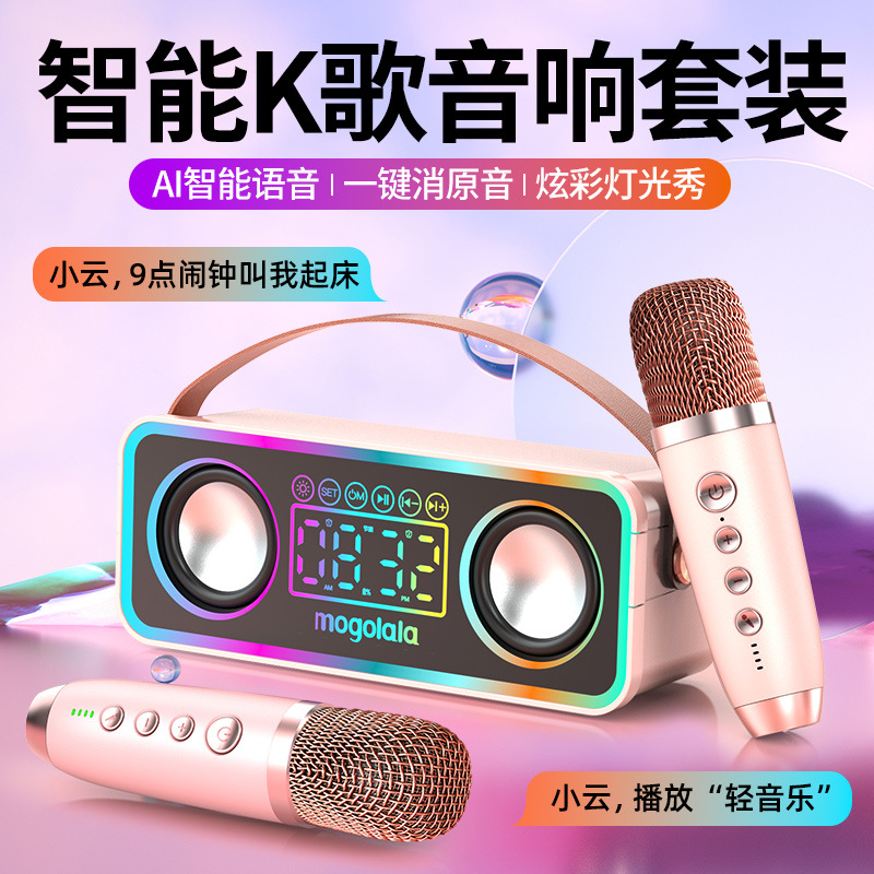 Home ktv Sound card audio suit mobile live microphone all-in-one Bluetooth Speaker Microphone full set