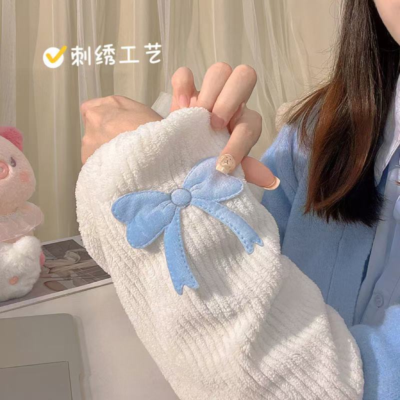 Bow Sleeve Office Work Cute down Jacket Sleeve Long Versatile Anti-Fouling Sleeve Student Style Sleeve