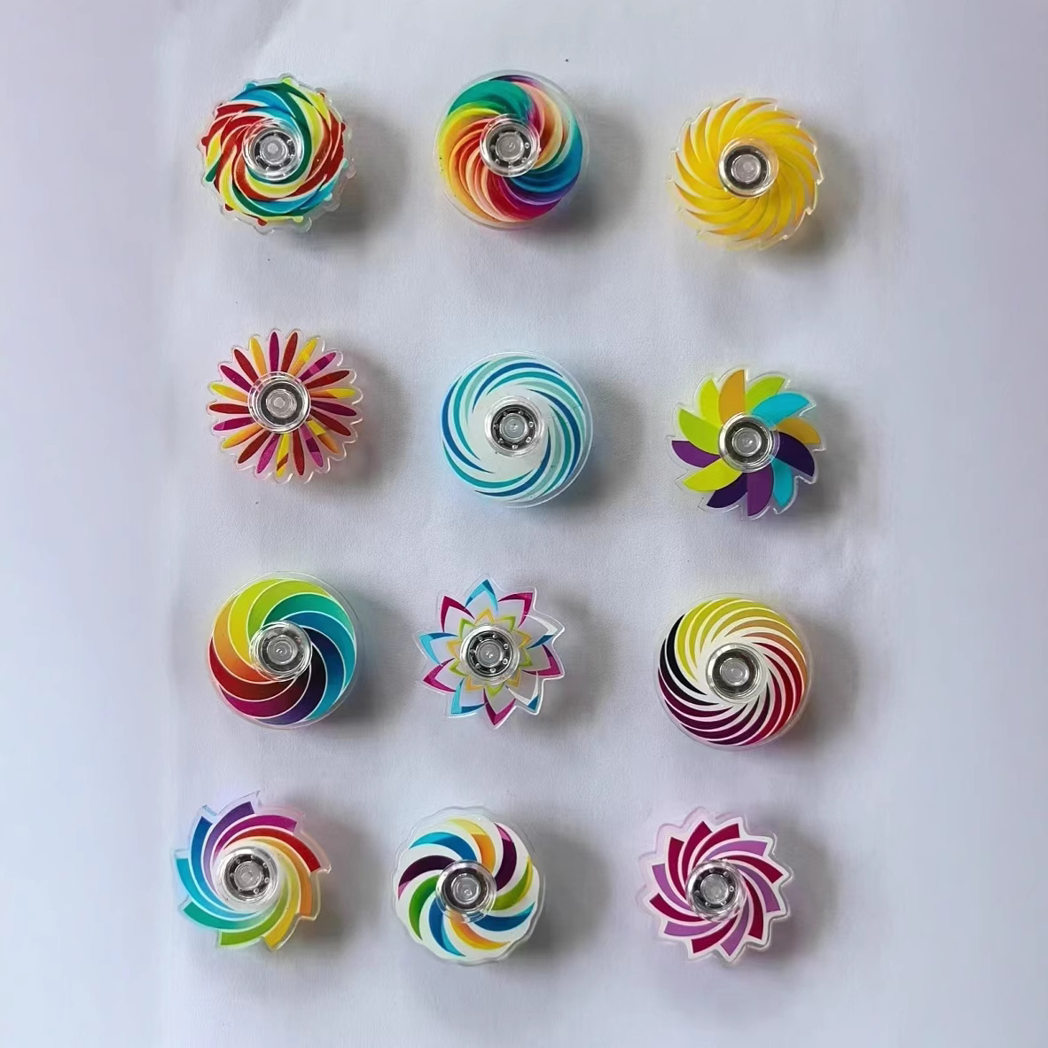 Acrylic Fidget Spinner, Halloween Christmas Spinner Dinosaur Series Colorful Series, Can Be Used to Make Various Pictures