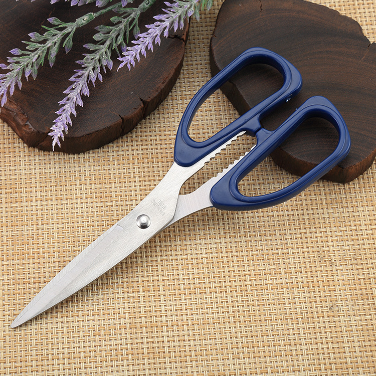 Blue Heavy-Duty Scissors for Household Crafts, Stainless Steel Scissors, Thread Cutters, Heavy-Duty Large Scissors