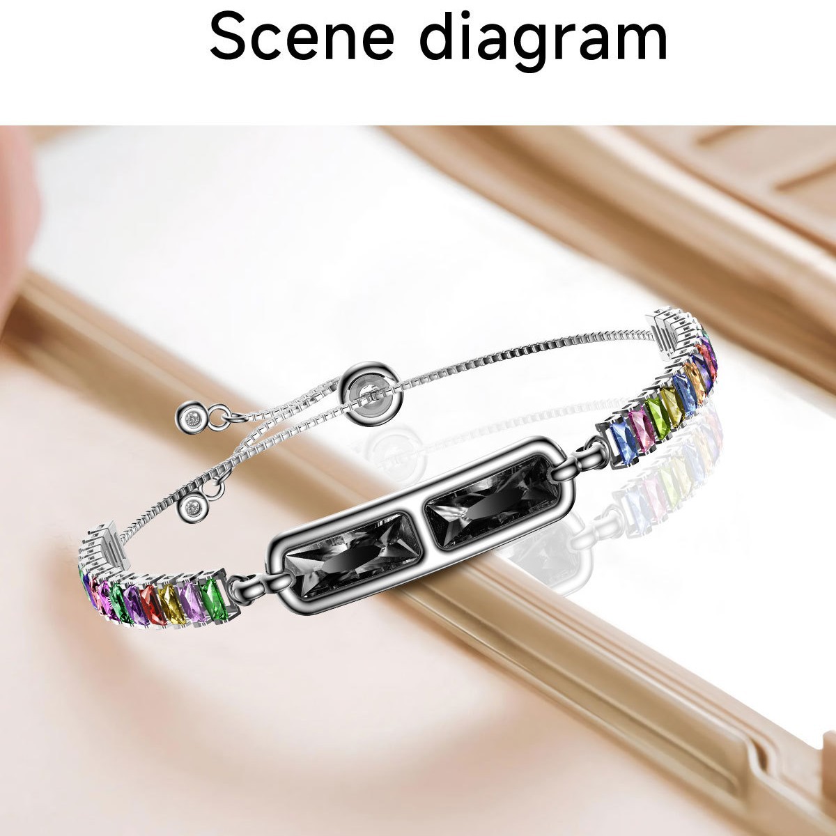 New Smart Bracelet, Step Counting, Heart Rate, Sleep Detection, Screenless Bracelet, Fashionable and Personalized Gift Bracelet for Girls