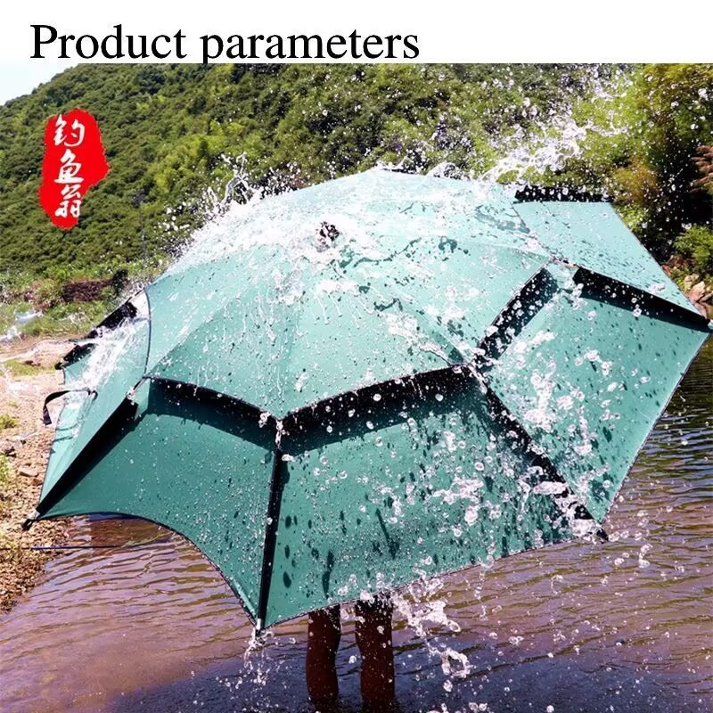 Fishing Umbrella, Outdoor Parasol, Crutch Umbrella, Universal Umbrella, Vinyl Double-Layer Sun Protection Sun Umbrella, Fishing Umbrella, Large Fishing Umbrella