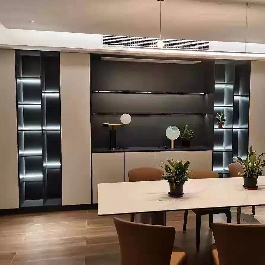 Stainless Steel Steel Cabinet Metal Display Decorative Cabinet Wine Cabinet Embedded Laminate Cabinet Light Luxury Niche Tv Cabinet