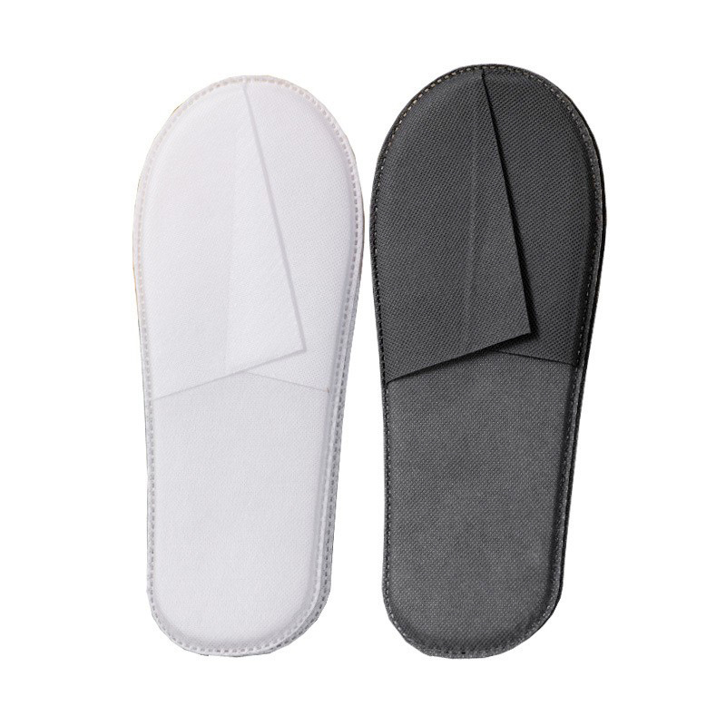 Factory Spot Wholesale Hotel Supplies Disposable Non-Slip Slippers Hotel B&B Summer Thickened Non-Woven Customization
