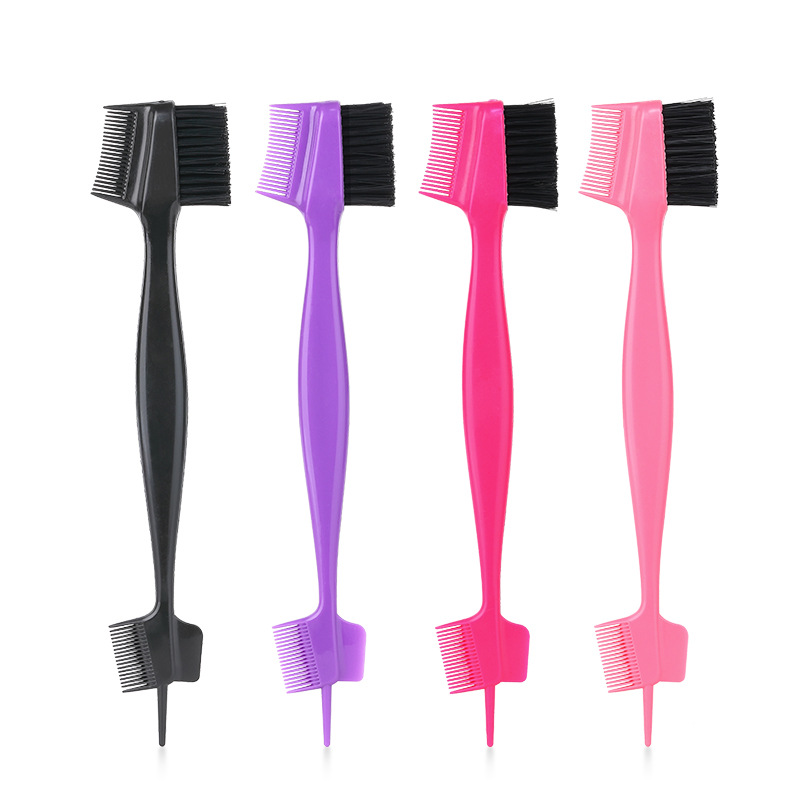 Оптовая многофункциональная кисть для бровей с двумя головками, кисть для ресниц, гребень для модификации воска для волос, косметическая кисть, инструмент для красоты, гребень для бровей