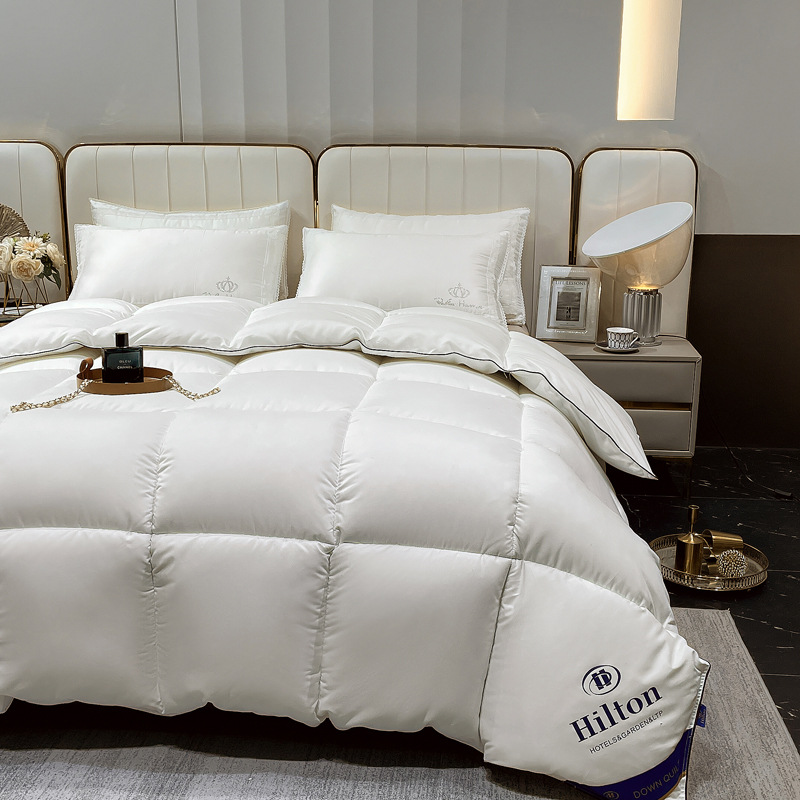 Hilton Feather Velvet Quilt Core Thickeneded Warm down Winter Quilt Hotel Quilt Spring & Fall Quilt Gift Quilt Group Purchase Wholesale
