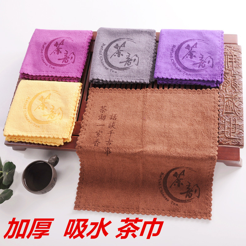 Полотенце для чая Kung Fu, впитывающее, утолщенное, скатерть для чайного стола, квадратное полотенце без ворса в дзен-стиле, ткань для чайной церемонии