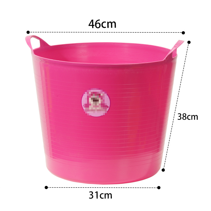 Plastic Dirty Clothes Basket Large Household Clothing Storage Bucket Laundry Bucket Portable Laundry Basket Bath Bucket Can Be Printed