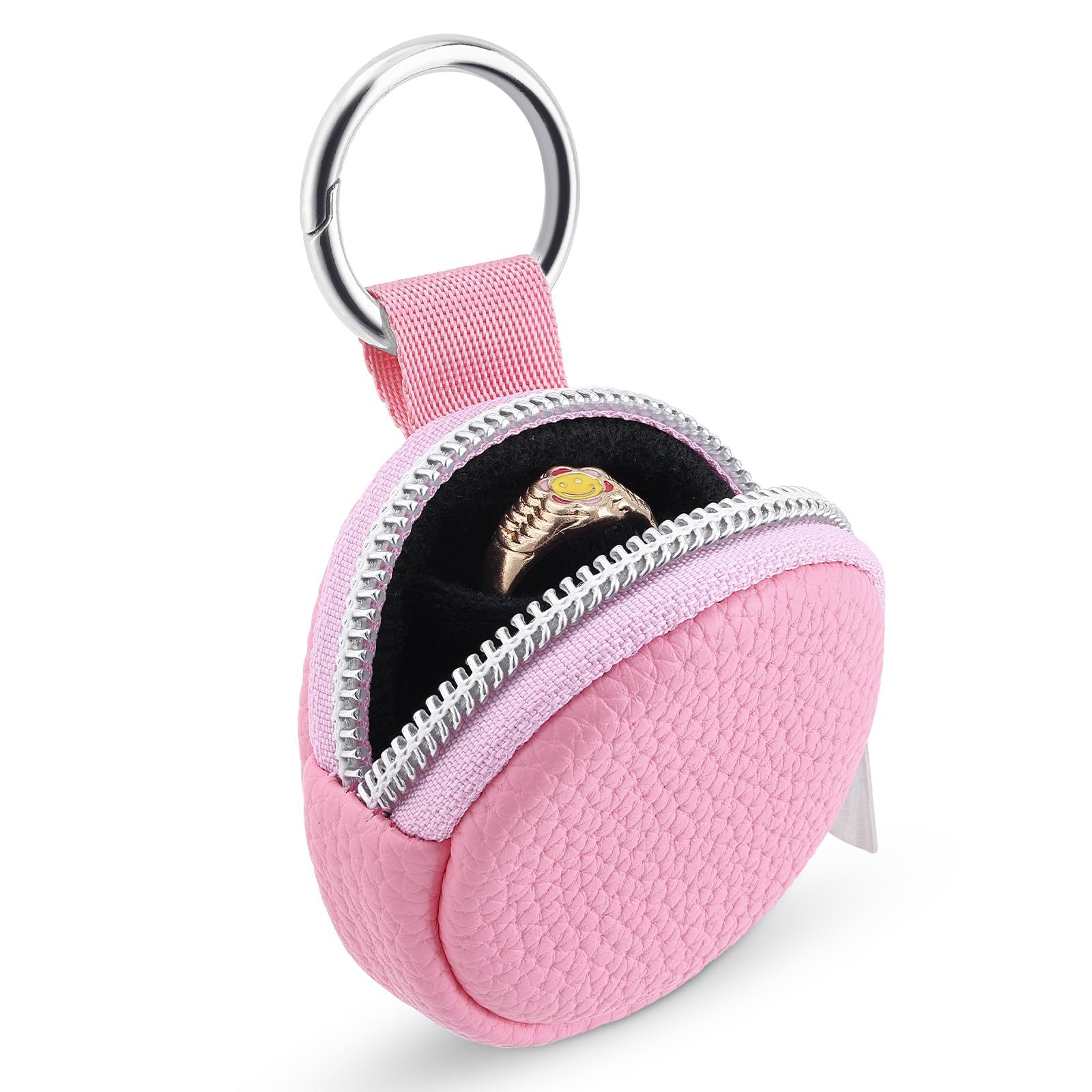 New Cross-Border High-End Ring Storage Keychain Travel Ring Storage Bag Anti-Lost Ring Storage Key Bag