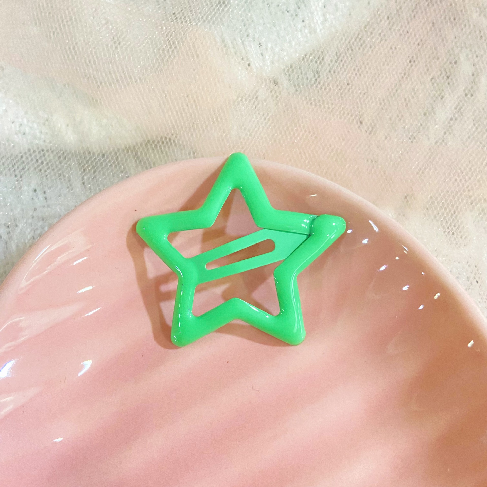 New dopamine five-pointed star drop oil hair clip women's side bangs clip hair clip broken hair BB clip small clip headdress