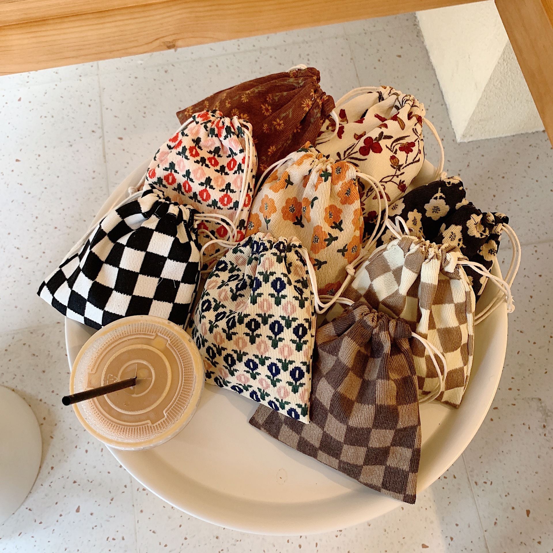 25132 Милый маленький тканевый рюкзак для студенток, подарочный мешок, карман для хранения мелочей