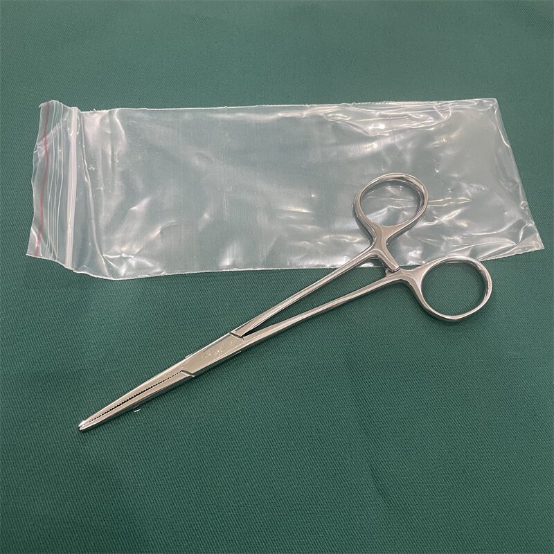 Stainless steel hemostatic forceps vascular forceps holding forceps pet hair removal forceps elbow cupping mosquito-type surgical instrument forceps