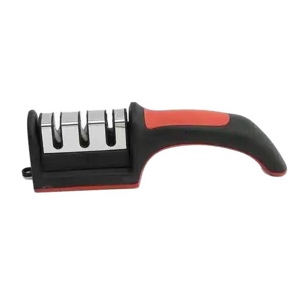 Trendy Household Multifunctional Three-Stage Knife Sharpener for Scissors and Kitchen Knives, Quick Ceramic Sharpening Stone Tool