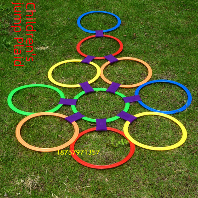 Plaid Hopscotch Kindergarten Teaching Amenity Children's Feeling Training Outdoor Sports Jumping Sandbag Chasing Toys