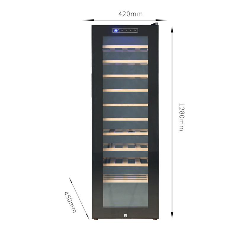 Wholesale Nationwide Joint Warranty Single Door Wine Constant Temperature Red Wine Cabinet Commercial Beech Wood Rack Temperature Control 46 Refrigerated Wine Cabinet