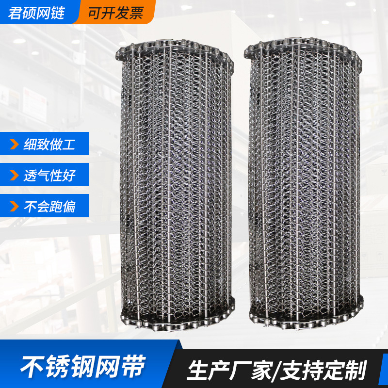 Direct supply stainless steel mesh belt food drying and cleaning line annealing furnace steel wire galvanized mesh chain chain mesh belt