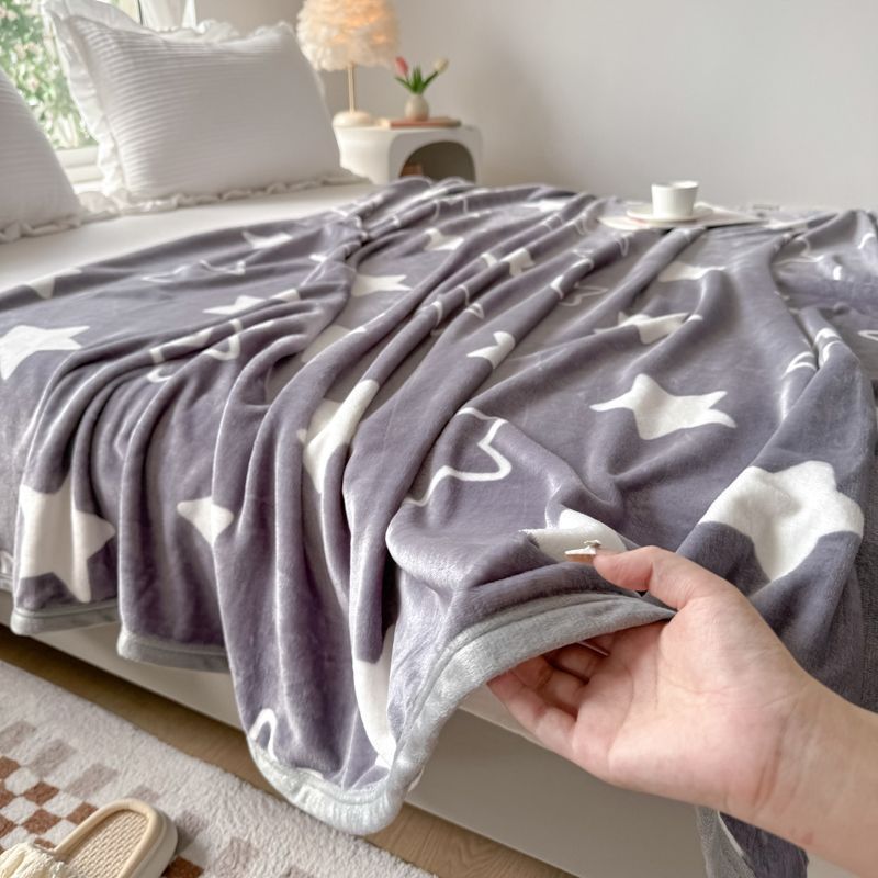 Class a Coral Velvet Blanket, Winter Blanket, Machine Washable Heating Blanket, Single Nap Blanket, Double-Sided Velvet Bed Sheets, Thickeneded Velvet