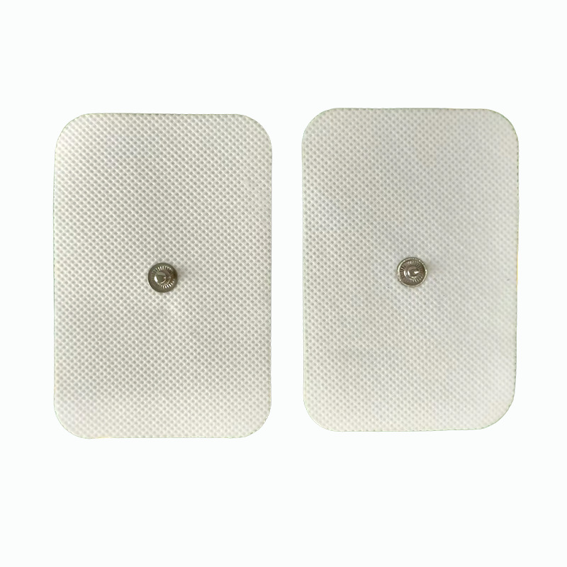 5*7Cm/6*9Cm Non-Woven Fabric Snap Electrode Sheet Factory Spot Non-Woven Fabric Bottom Frequency Physiotherapy Instrument Cervical