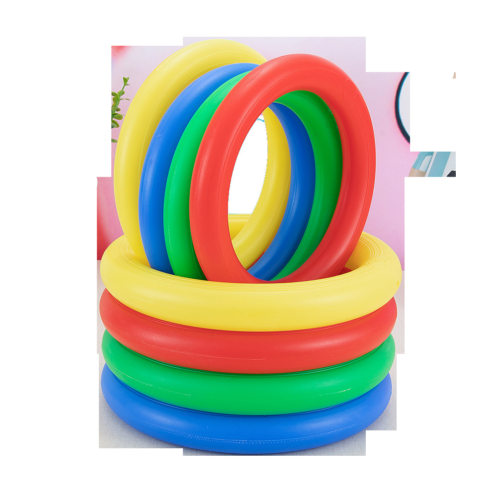 Basketball Ball Holder Foot Holder Volleyball Pendulum Placement Base Fixed Ring Children's No.5 Plastic Ring Thrower