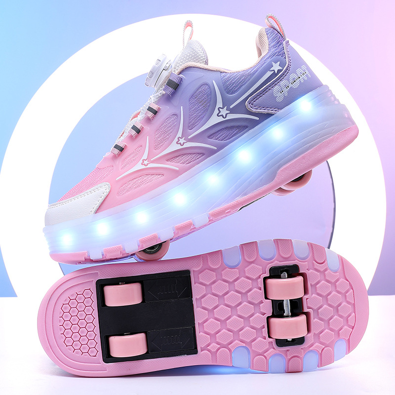 Четырехколесные полностью автоматические обуви Heelys 2025, новые кросс-бодрные популярные роликовые обуви для студентов