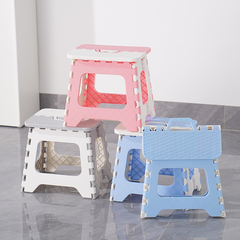 Folding Stool for Home Use, Portable Small Bench, Thickened Plastic Chair, Outdoor Fishing Stool, Footstool, Train Folding Ladder Stool