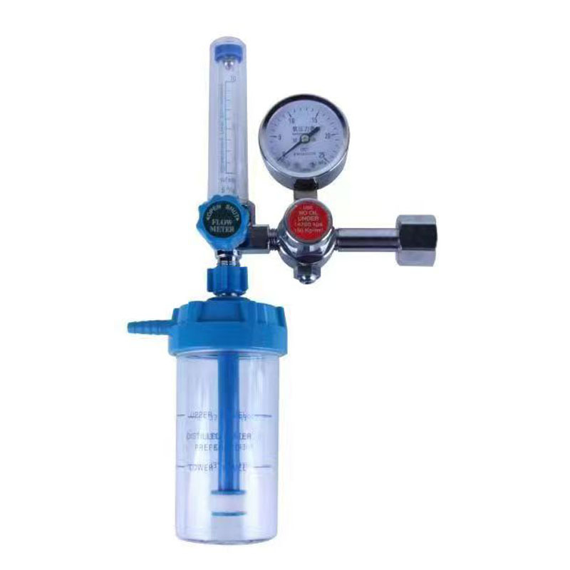 Buoy type oxygen inhaler oxygen regulator medical oxygen cylinder pressure reducer flow meter with nasal oxygen tube