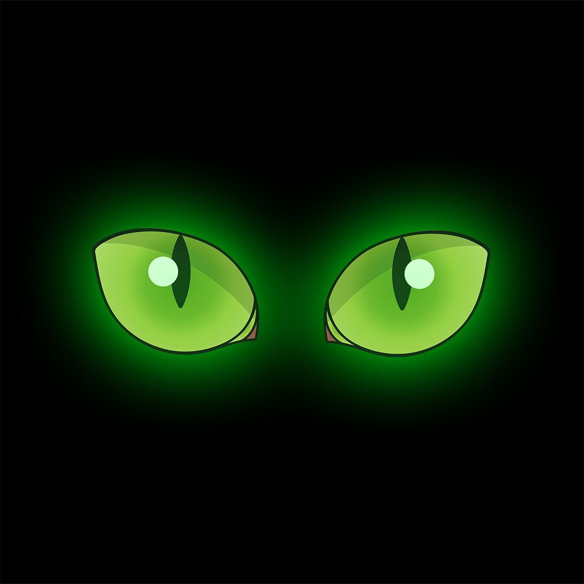 ACCYG013 Creative Luminous Blue Green Eyes Bathroom Toilet Sticker Home Wall Waterproof Wall Sticker