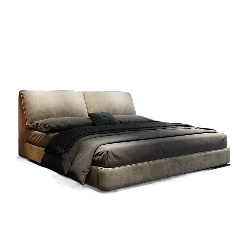 Italian-Style Elephant Ear Fabric Bed Master Bedroom Large Bed Simple Modern Double Bed Nordic Ins Style Internet Celebrity Wedding Bed