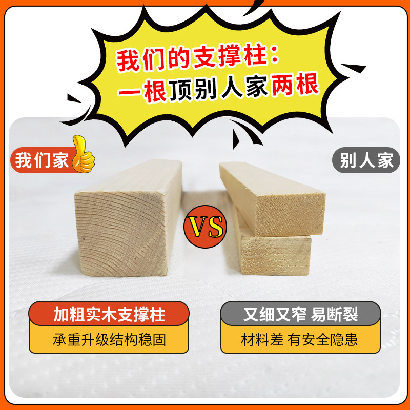 Solid Wood Modern Simple Home Bed 1.5m Master Bedroom Double Bed 1.8 Economical Rental Single Bed Frame 1.2m