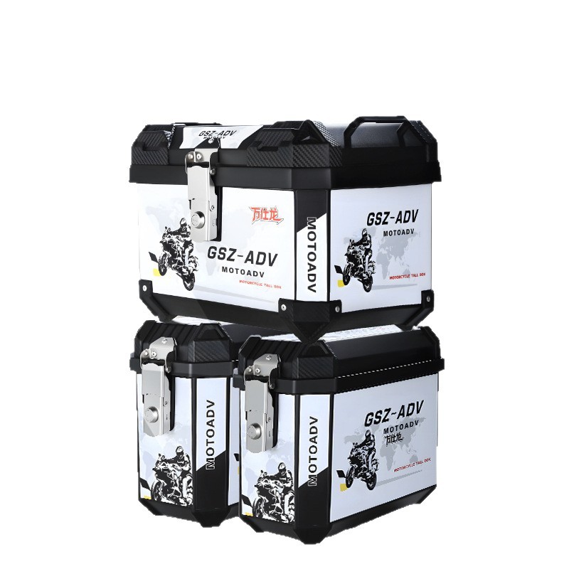 New Plastic Universal Side Box Motorcycle Non-Aluminum Alloy Tail Box Quick Release Waterproof Trunk Tail Box Side Box