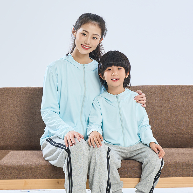 Children's Sunscreen Clothing Summer Skin Clothing Boys and Girls UV Protection Coat Adult Parent-Child Sunshade Clothing
