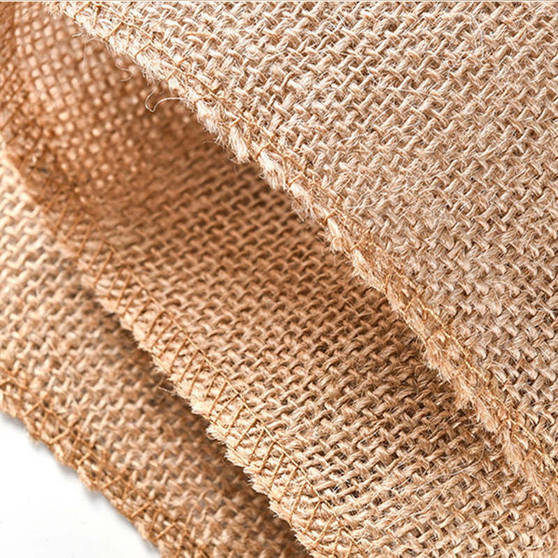 Manufacturer Wholesale Spot Linen Fabric 40506070 Jute Cloth Handbag Burlap Sack Retro Linen Cloth