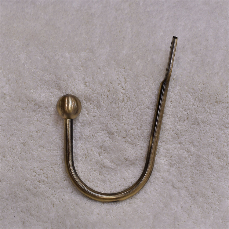 Yonghao hardware cross-border supply factory direct aluminum alloy curtain strap small hook round head curtain hook wall hook