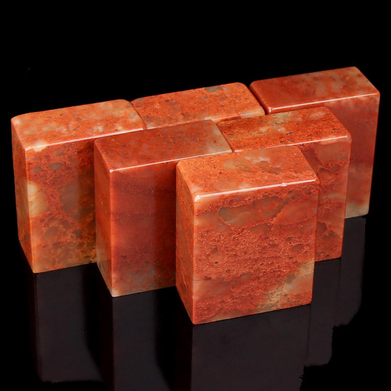 Natural Shoushan Stone Flat-Shaped Seal, Leisure Stamp Stone Wholesale, Gold and Stone Seal Carving Practice Stone 2*4*5