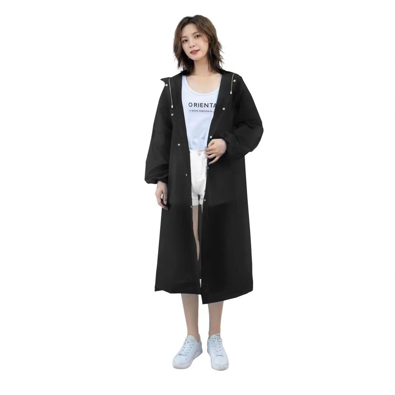 Eva Raincoat Thickened Full-Body Integrated Raincoat for Adults Travel Concert Outing Portable Rain Poncho Wholesale