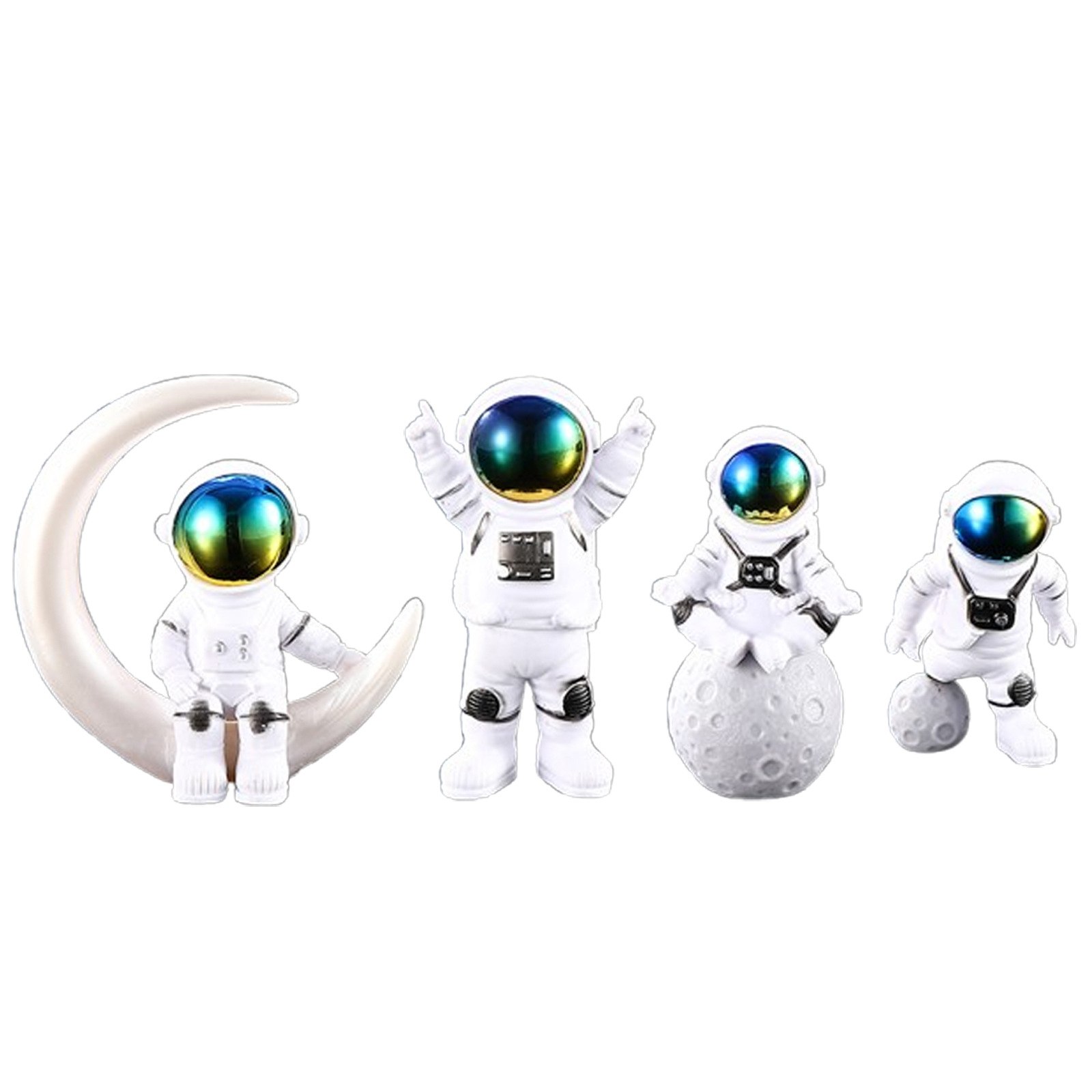 Astronaut Ornament Little Astronaut Model Resin Crafts Home Desktop Decoration Valentine's Day Birthday Gift