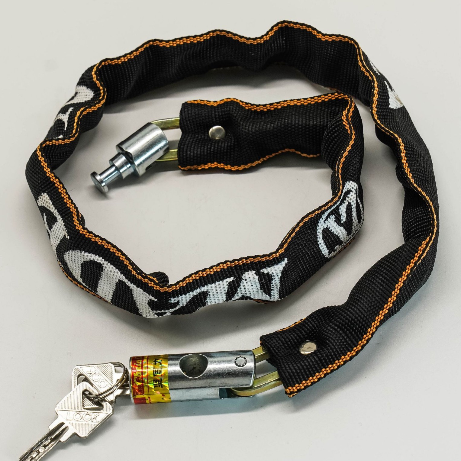 Cloth chain lock chain lock chain lock household three-wheel iron chain lock bicycle lock mountain bike multi-purpose lock