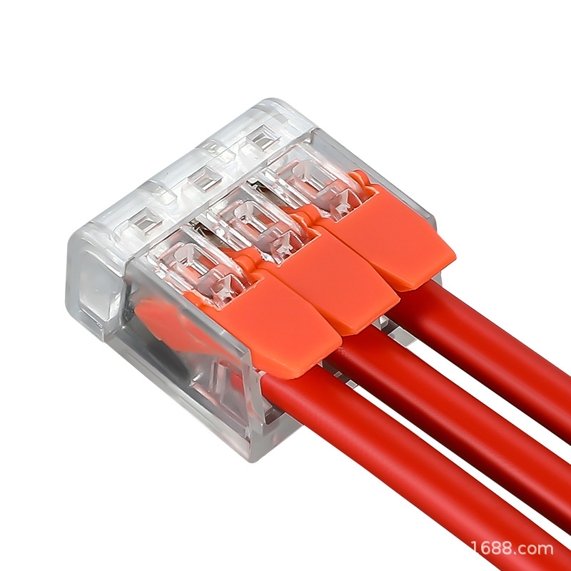 Cross-Border Hot-Selling Quick Terminal Block Pct Transparent Push-Type Connector 75Pcs Boxed Terminal Block Connector