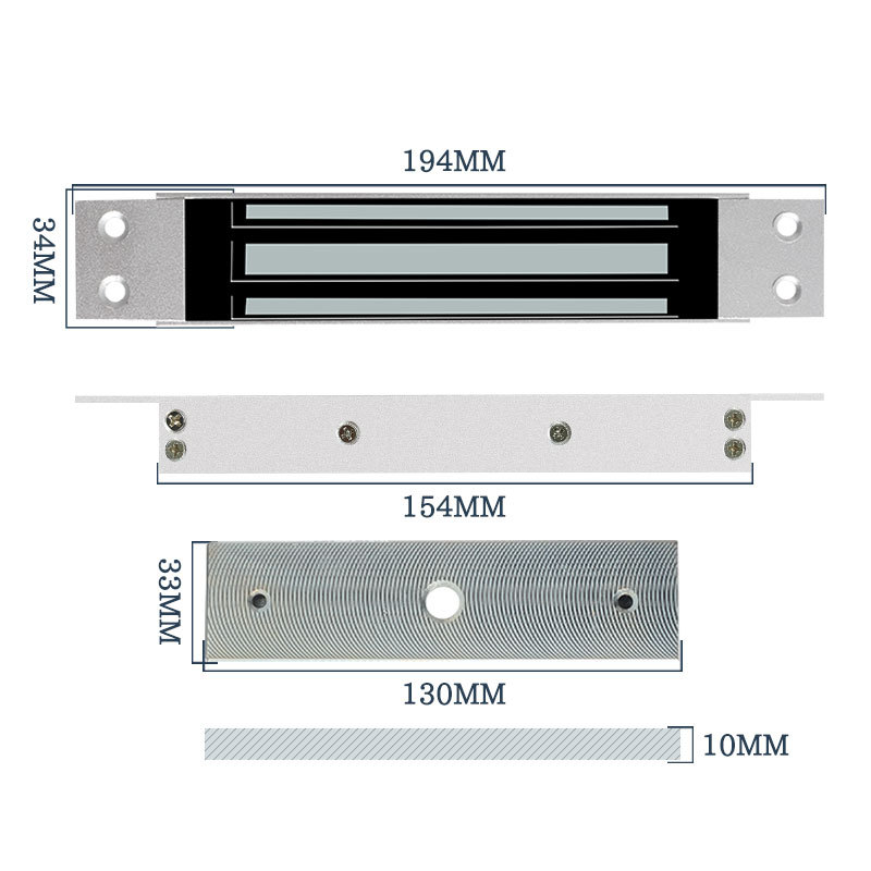 Single door concealed magnetic lock embedded embedded 180kg 12v electromagnetic lock access control lock